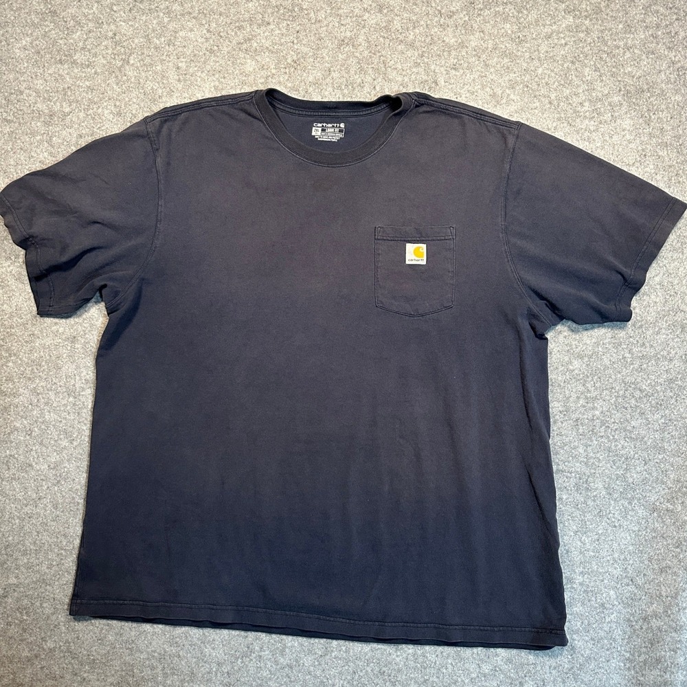 Carhartt K87 Pocket T-Shirt 2XL Tall Navy Blue Loose Fit Cotton Workwear‎